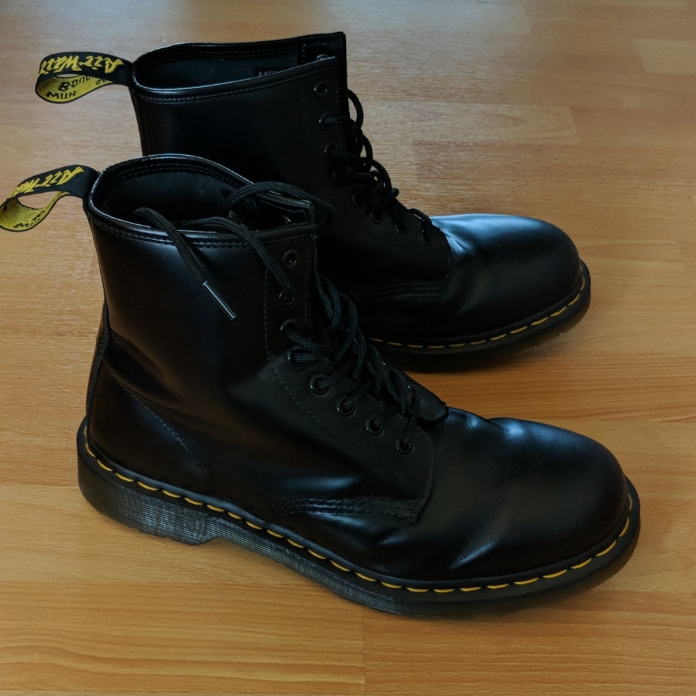 Dr. Martens classic 8-eyelet black leather boots